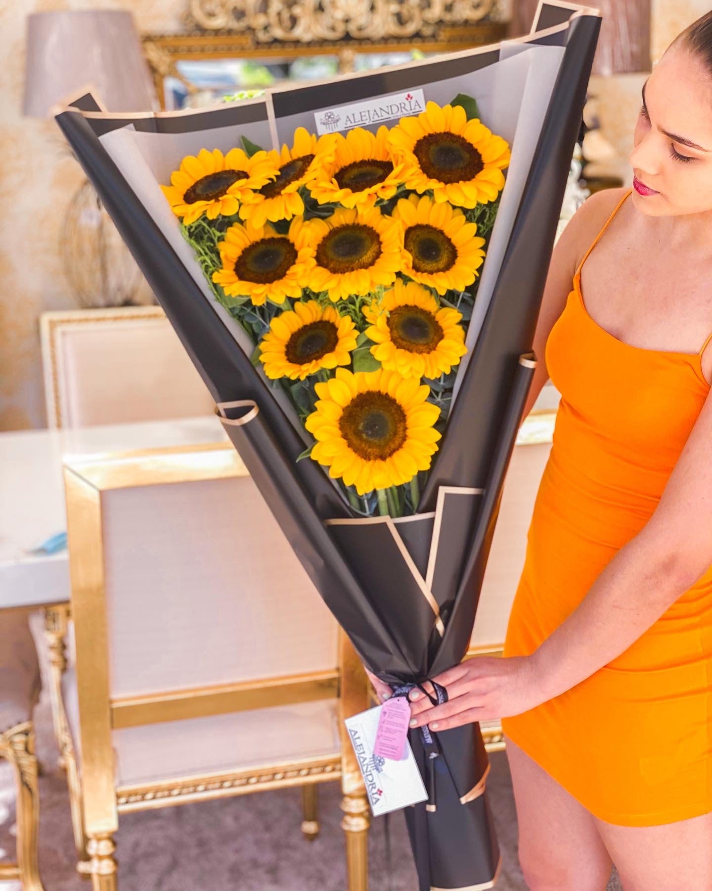 Ramo en papel de "10 Girasoles"