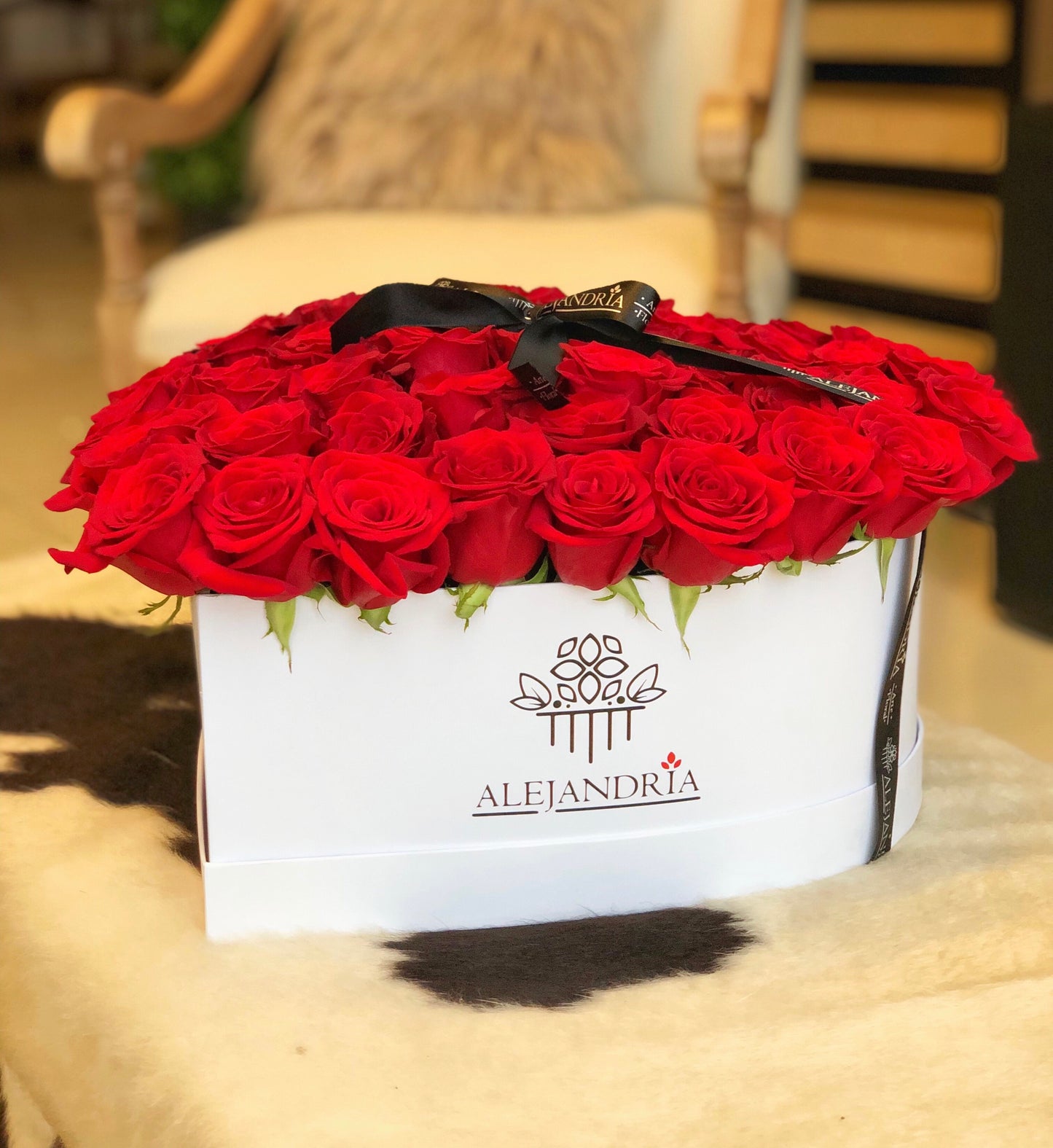 HeartBox "Pandora" Red Roses - Alejandría Arte Floral
