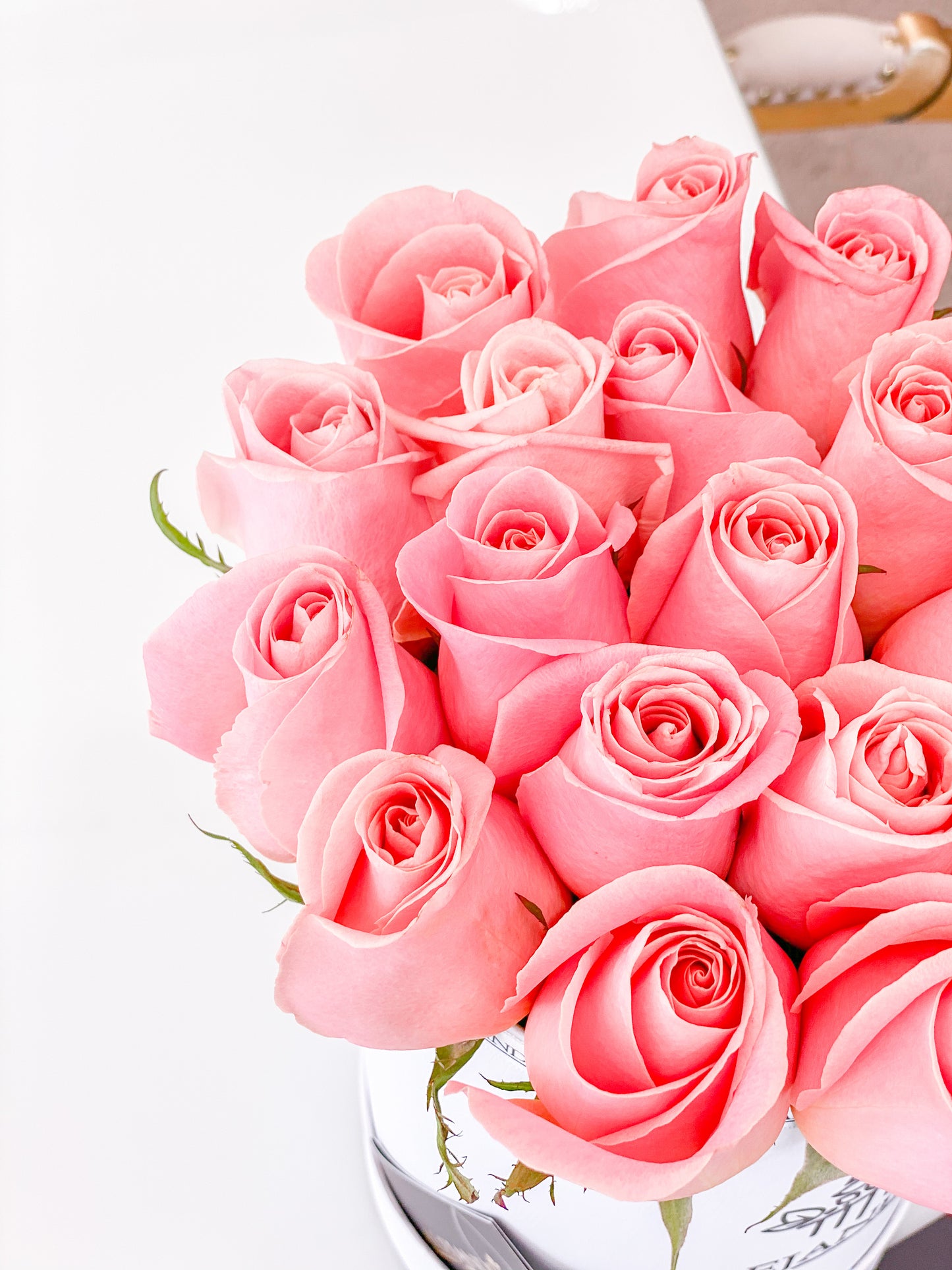 Finest FlowerBox Pink Roses - Alejandría Arte Floral