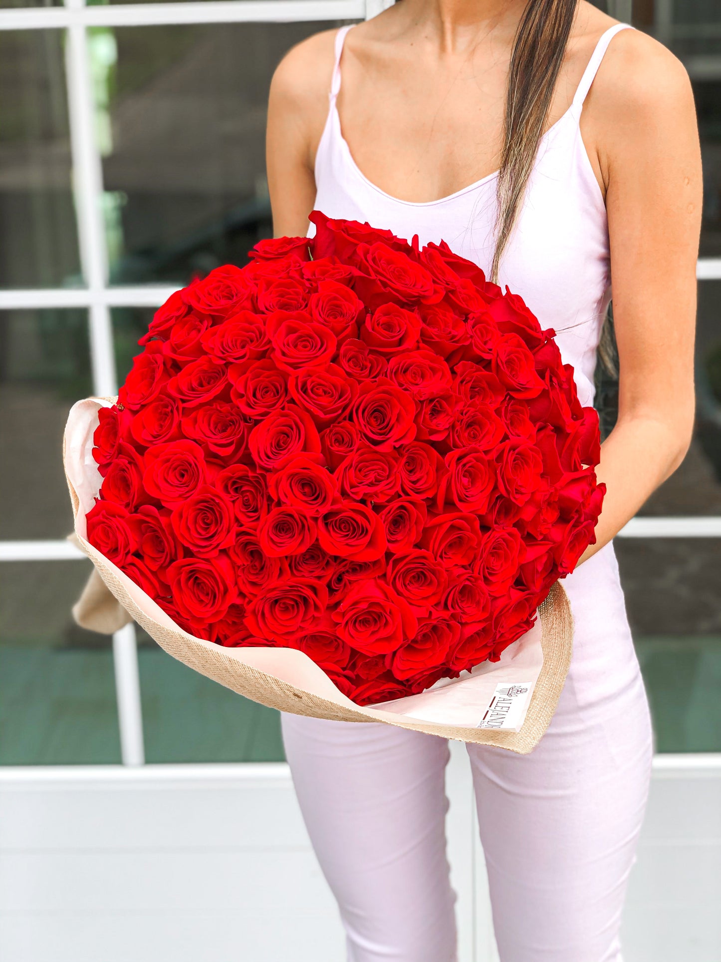 Ramo Bouquet "100 Red Roses" - Alejandría Arte Floral