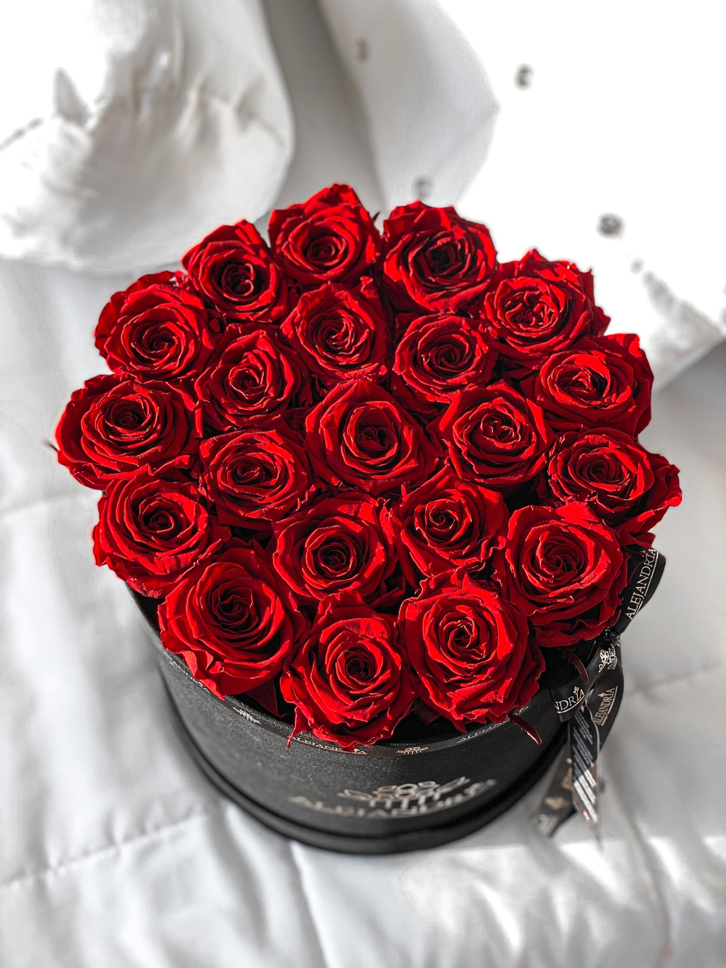Box Terciopelo G Rosas Preservadas - Alejandría Arte Floral