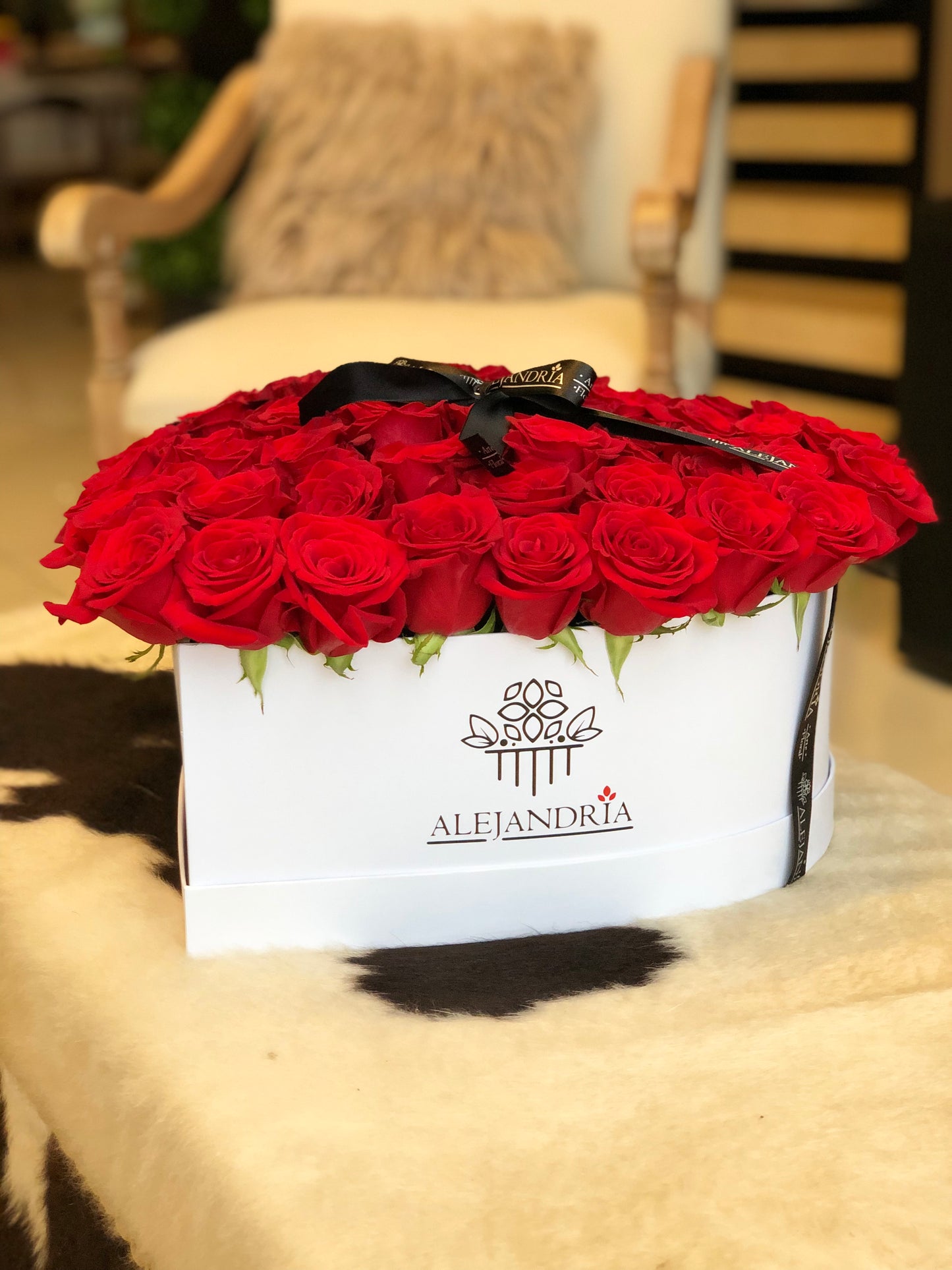 HeartBox "Pandora" Red Roses - Alejandría Arte Floral