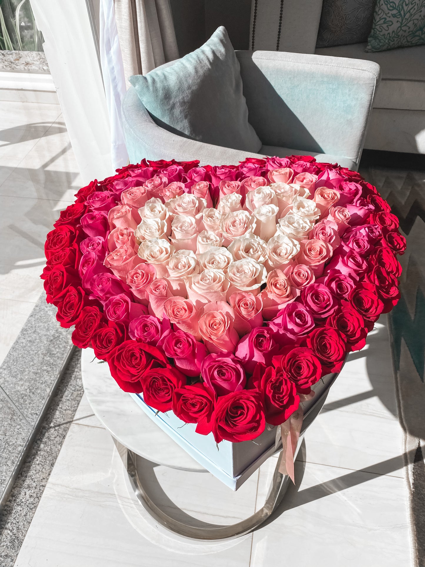 HeartBox "Picasso" Pink Roses - Alejandría Arte Floral