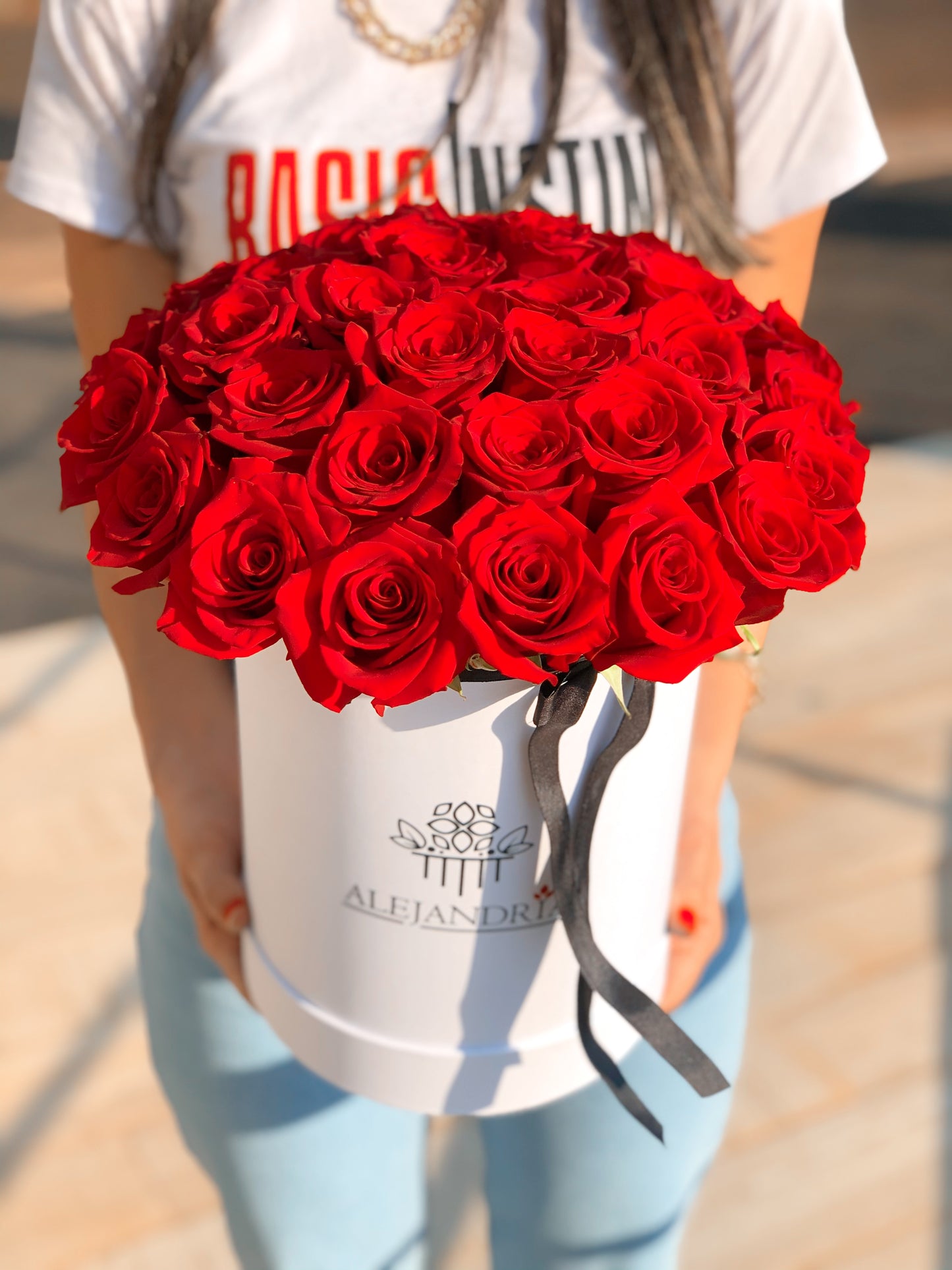 FlowerBox "Signature" Red Roses - Alejandría Arte Floral