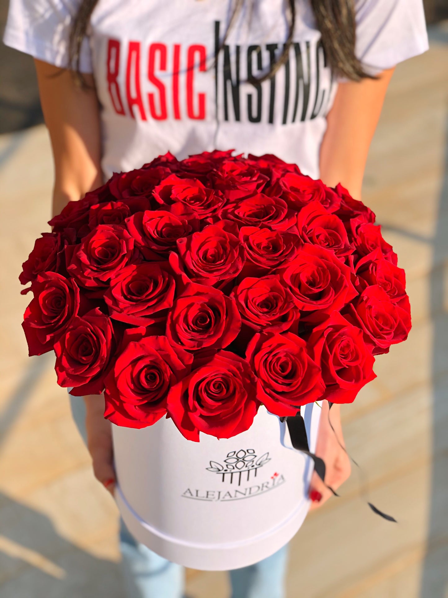 FlowerBox "Signature" Red Roses - Alejandría Arte Floral