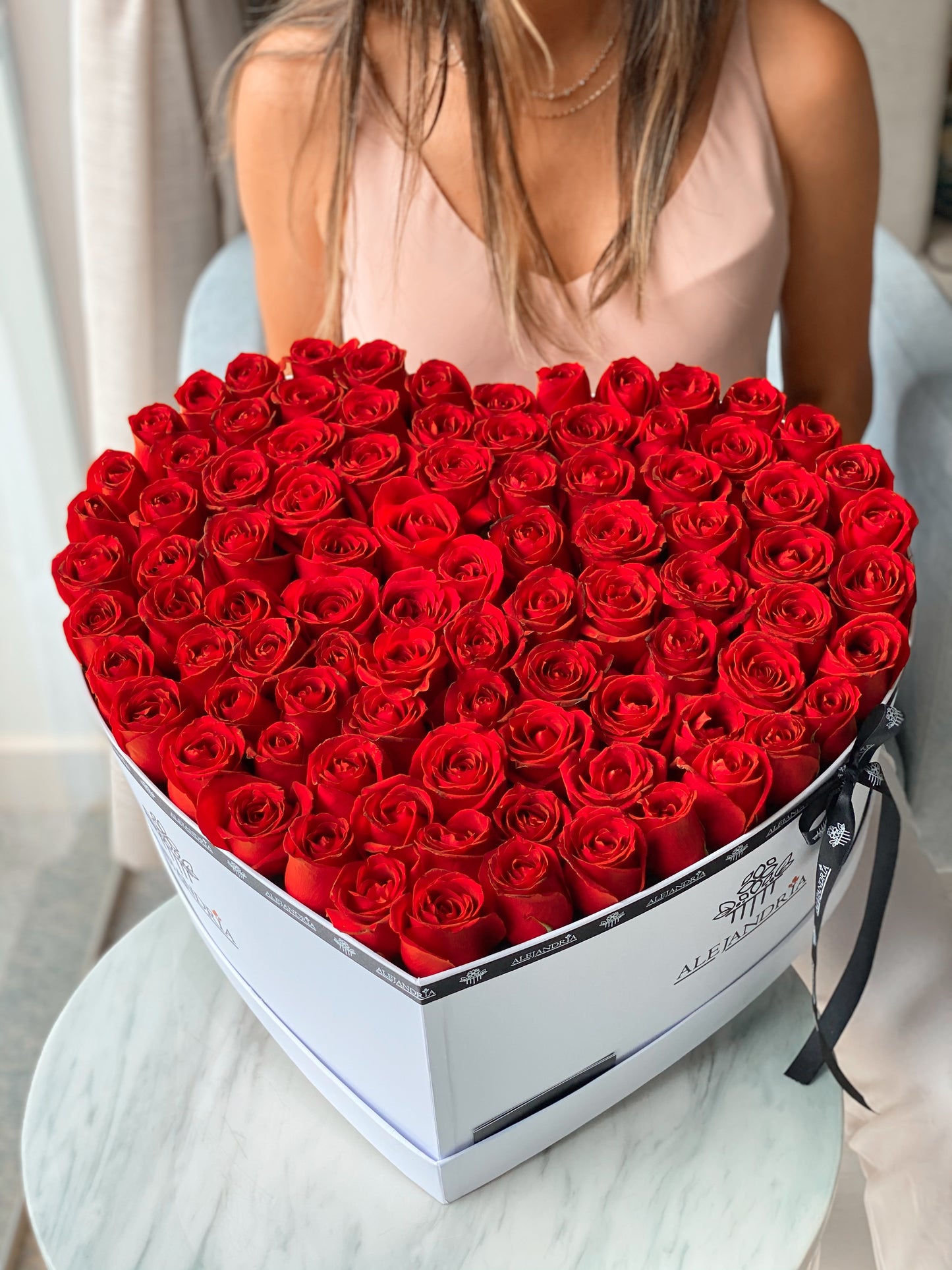HeartBox "Picasso" Red Roses - Alejandría Arte Floral